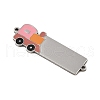 304 Stainless Steel Hot Pink Enamel Vehicle Connector Charms STAS-P377-13P-A-2