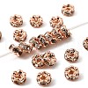 Brass Rhinestone Spacer Beads RB-A014-L4mm-01RG-NF-1