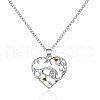 Mom Daughter Hand in Hand Family Heart Alloy Pendant Necklaces FS-WG2DA38-05-2