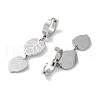 Non-Tarnish Leaf 304 Stainless Steel Dangle Earrings EJEW-L283-046P-2