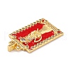 Brass Micro Pave Clear Cubic Zirconia Pendants ZIRC-A021-06G-4