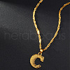 Brass Initial Pendant Necklaces FS-WG68BA5-03-1