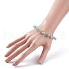 Natural Amazonite Braided Beaded Bracelet BJEW-JB07997-04-3