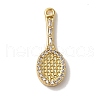 Rack Plating Brass Micro Pave Cubic Zirconia Pendants KK-A229-22G-1