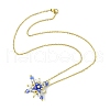 Glass Seed Beads Beaded Star Pendant Necklaces NJEW-MZ00088-01-4