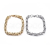 Unisex 201 Stainless Steel Byzantine Chain Bracelets BJEW-E372-01C-1