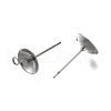 Anti-Tarnish 304 Stainless Steel Stud Earring Findings STAS-P370-02F-P-2