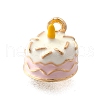Zinc Alloy Enamel Charms FIND-U029-01G-10-1