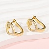 Brass Micro Pave Clear Cubic Zirconia Clip-on Earrings EJEW-F895-22B-G-2