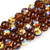 Transparent Electroplate Glass Beads Strands EGLA-N012-001-B08-1