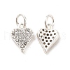 Rack Plating Brass Micro Pave Clear Cubic Zirconia Pendants KK-E081-13S-1