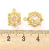 Brass Pave Cubic Zirconia Pendants KK-M286-13G-3