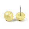 Pearlized Half Round Schima Wood Earrings for Girl Women EJEW-N048-001-13-2