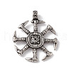 304 Stainless Steel Runa Eslavo Kolovrat Symbol Pendants STAS-G267-02AS-1