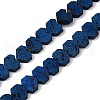 Electroplated Natural Lava Rock Beads Strands G-K388-04A-06-3