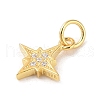 925 Sterling Silver Pave Clear Cubic Zirconia Star Charms STER-K181-01A-G-2