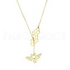 304 Stainless Steel Pendant Lariat Long Necklaces for Women FS-WG3DA04-05-2