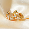 Stainless Steel Crystal Cubic Zirconia Square Hoop Earrings II4770-2-3