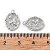 Rack Plating Brass Micro Pave Cubic Zirconia Pendants KK-K333-97P-3