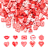 SUNNYCLUE 200Pcs 10 Styles Valentine's Day Theme Handmade Polymer Clay Beads CLAY-SC0001-72-1