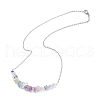 Natural Fluorite Chips Beaded Jewelry Set SJEW-JS01231-02-4