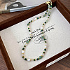 Natural Pearl & Natural Green Aventurine & Synthetic Malachite Beaded Necklaces for Women WX8119-3