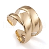 Ion Plating(IP) 304 Stainless Steel Cuff Rings RJEW-G285-64G-1