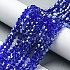 Transparent Electroplate Glass Beads Strands EGLA-A039-T2mm-A06-4