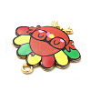 Cute Printed Alloy Pendants ENAM-L040-002B-4