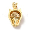Brass Cubic Zirconia Pendants KK-H433-43G-2