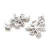 Brass Micro Pave Clear Cubic Zirconia Pendants KK-C054-06P-2