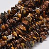 Natural Yellow Tiger Eye Chip Bead Strands G-L444-01-1