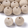 Natural Beech Wood Beads WOOD-T020-01A-1