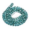 Transparent Electroplate Glass Beads Strands EGLA-K071-03C-2