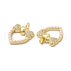 Rack Plating Brass Micro Pave Clear Cubic Zirconia Pendants KK-A177-26G-3