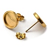 Ion Plating(IP) 304 Stainless Steel Stud Earring Settings STAS-L219-02B-G-2