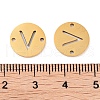 PVD Vacuum Plating 201 Stainless Steel Hollow Flat Round Links FIND-R149-03V-G-3