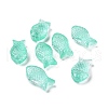Transparent Spray Painted Glass Beads GLAA-I050-10C-1