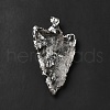 Natural Quartz Crystal Pendants G-E581-02P-3