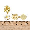 Daisy Flower Brass Dangle Stud Earrings EJEW-S277-04G-5