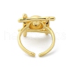 Rack Plating Brass Open Cuff Rings RJEW-C076-04G-3