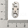 Non-Tarnish 304 Stainless Steel Fold Over Clasps STAS-B029-05B-1-3