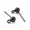 304 Stainless Steel Ball Post Stud Earring Findings STAS-Z035-01EB-B-2
