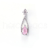 Chinese lute Shape Brass Micro Pave Clear Cubic Zirconia Nail Gems Set MRMJ-T015-41P-02-1