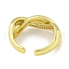 Rack Plating Brass Micro Pave Cubic Zirconia Open Cuff Rings RJEW-I104-18G-3