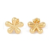 201 Stainless Steel Flower Stud Earrings EJEW-I309-08G-2