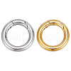 GOMAKERER 2Pcs 2 Colors 304 Stainless Steel Spring Gate Rings STAS-GO0001-21-1