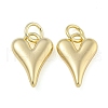Heart Brass Pendants KK-N254-94G-01-1