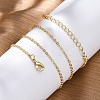 Brass Chain Necklacess X-KK-P205-01G-4