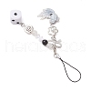 2Pcs Acrylic Gemtone Plastic Phone Hand Strap Chains HJEW-JM03025-01-5